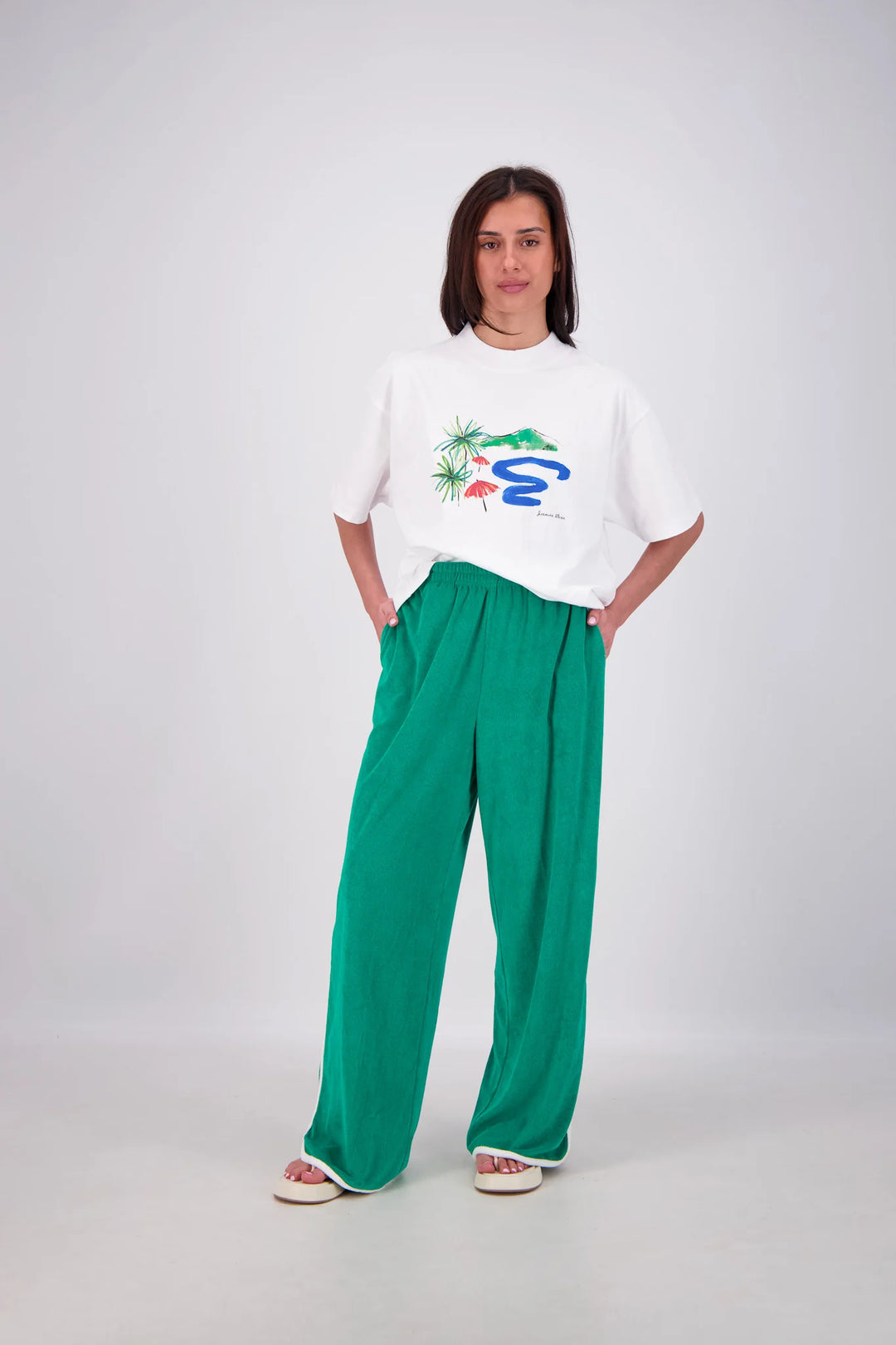 JASMINE ALEXA Womens Kuhio Pants in Green