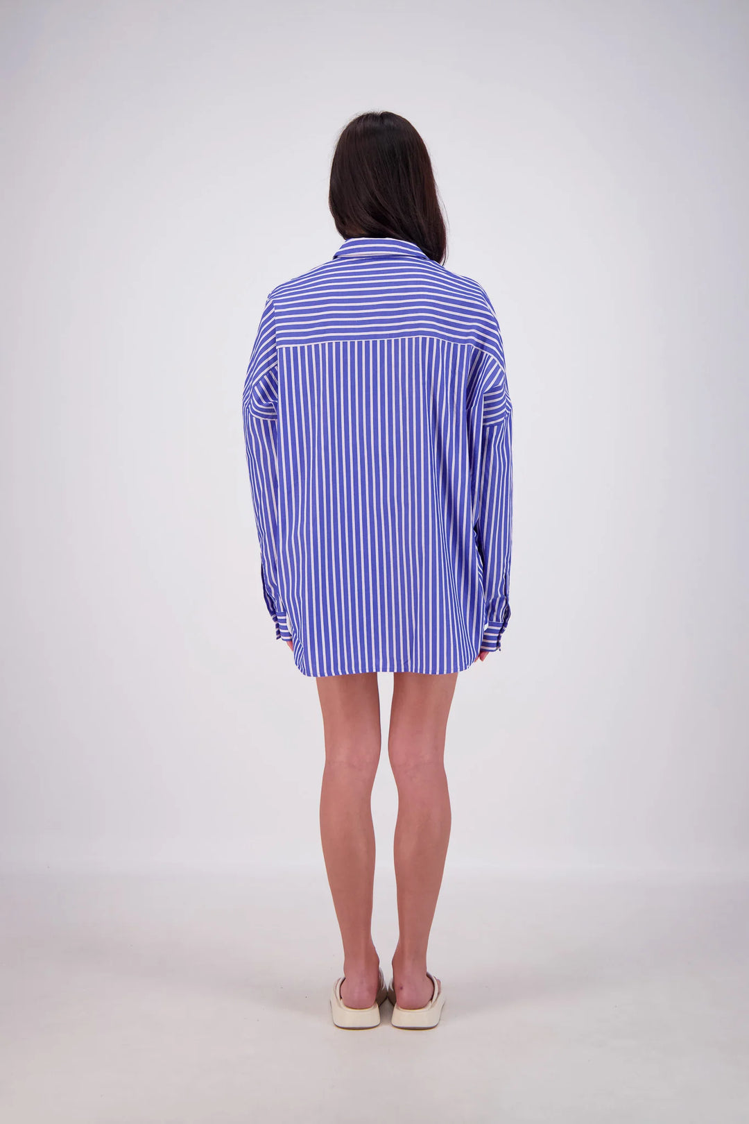 JASMINE ALEXA Womens Mahalo Shirt in Blue Stripe