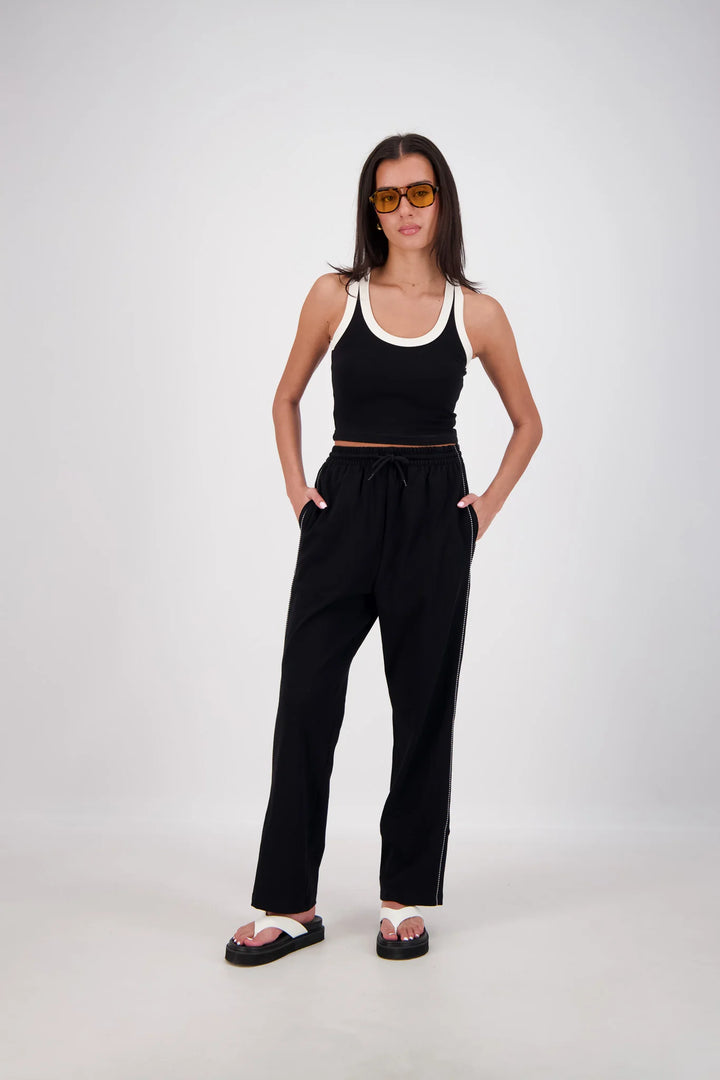 JASMINE ALEXA Womens Manarola Trackpant in Black, WOMENS TRACK PANTS, JASMINE ALEXA, Elwood 101