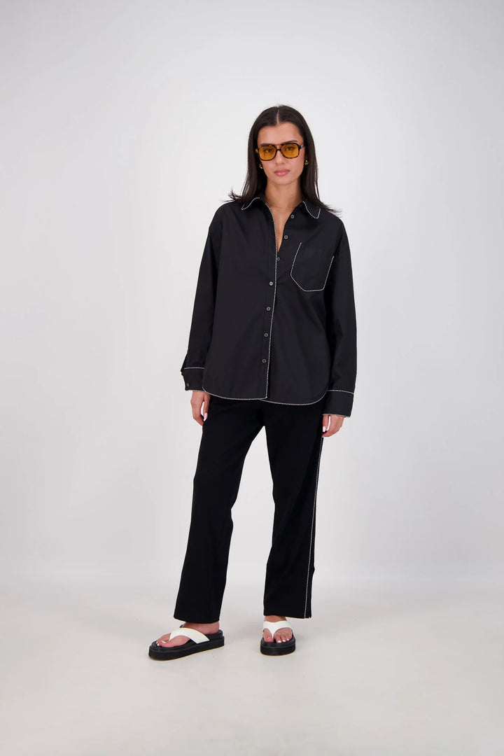 JASMINE ALEXA Womens Manarola Trackpant in Black, WOMENS TRACK PANTS, JASMINE ALEXA, Elwood 101