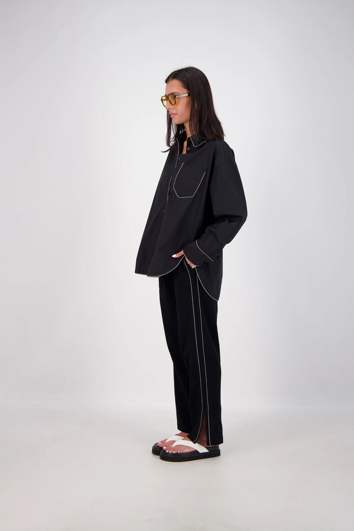 JASMINE ALEXA Womens Manarola Trackpant in Black, WOMENS TRACK PANTS, JASMINE ALEXA, Elwood 101