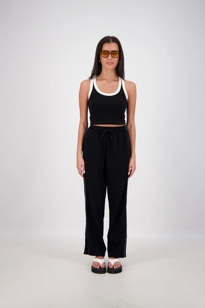 JASMINE ALEXA Womens Manarola Trackpant in Black, WOMENS TRACK PANTS, JASMINE ALEXA, Elwood 101