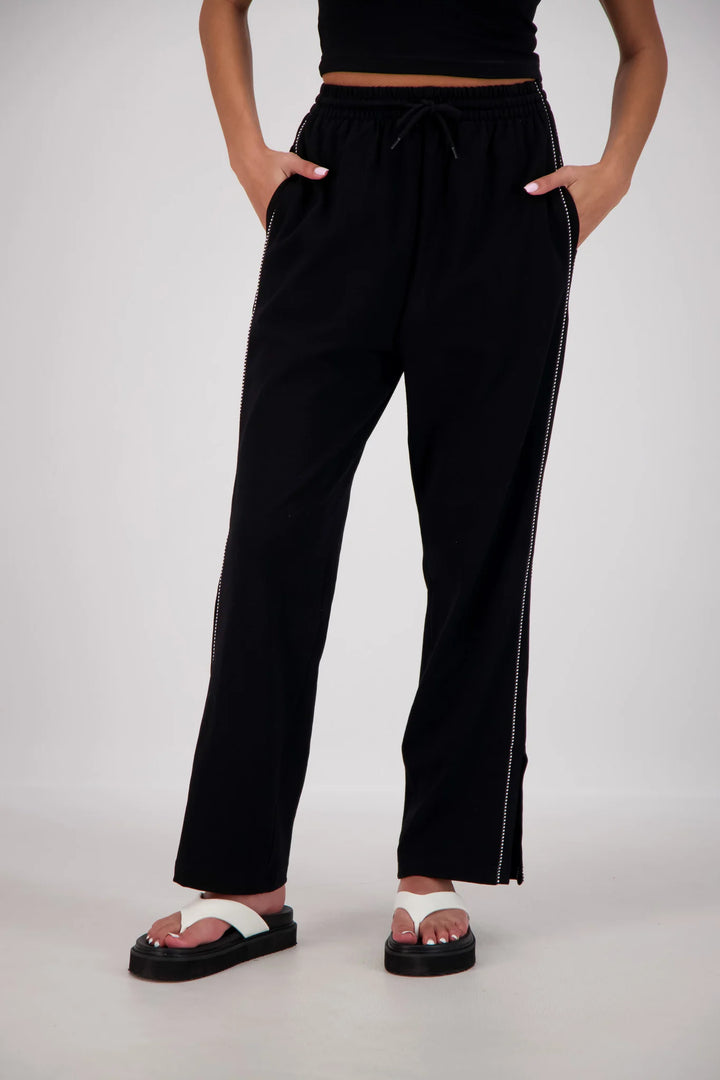 JASMINE ALEXA Womens Manarola Trackpant in Black, WOMENS TRACK PANTS, JASMINE ALEXA, Elwood 101