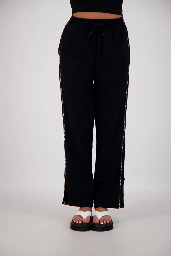 JASMINE ALEXA Womens Manarola Trackpant in Black, WOMENS TRACK PANTS, JASMINE ALEXA, Elwood 101
