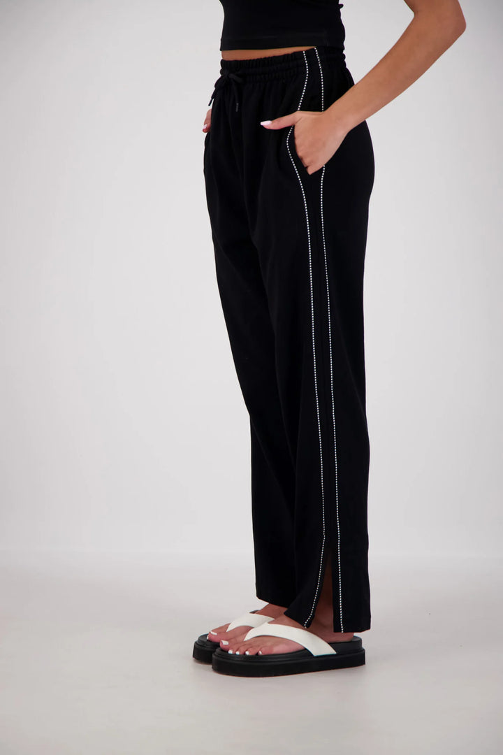 JASMINE ALEXA Womens Manarola Trackpant in Black, WOMENS TRACK PANTS, JASMINE ALEXA, Elwood 101