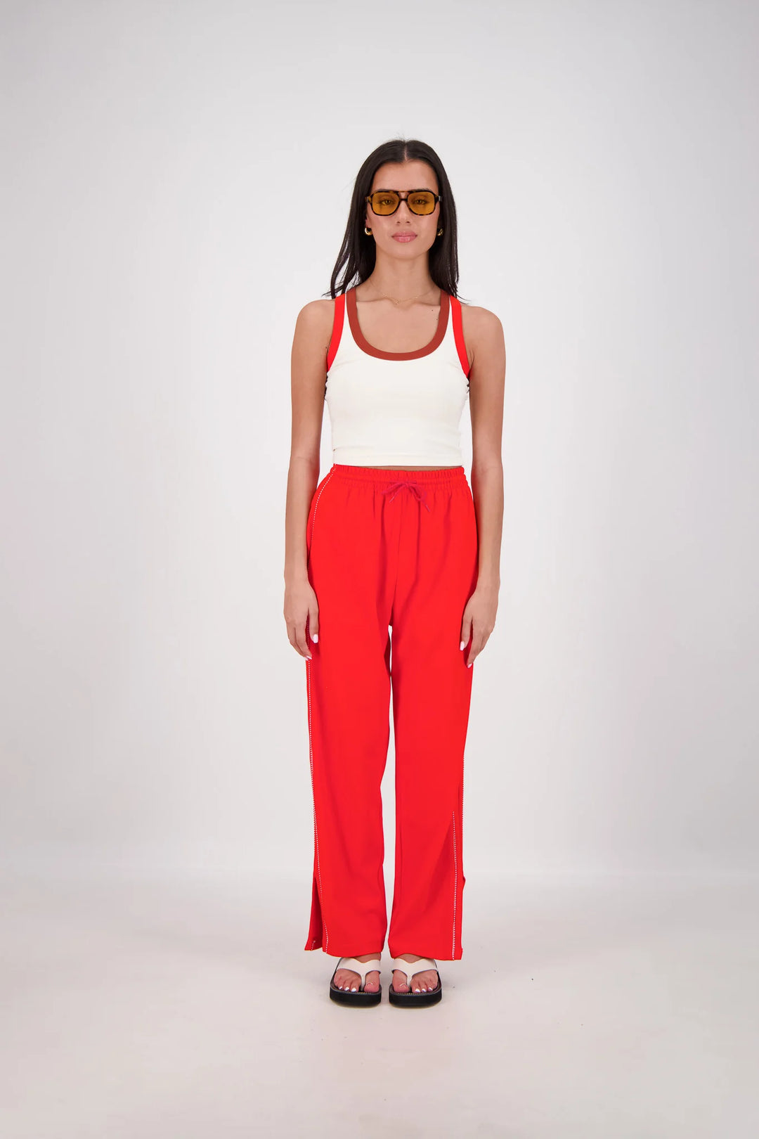 JASMINE ALEXA Womens Manarola Trackpant in Coral, WOMENS TRACK PANTS, JASMINE ALEXA, Elwood 101