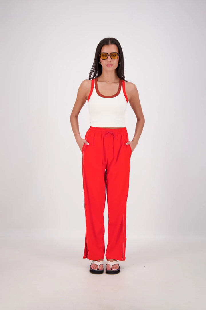 JASMINE ALEXA Womens Manarola Trackpant in Coral, WOMENS TRACK PANTS, JASMINE ALEXA, Elwood 101
