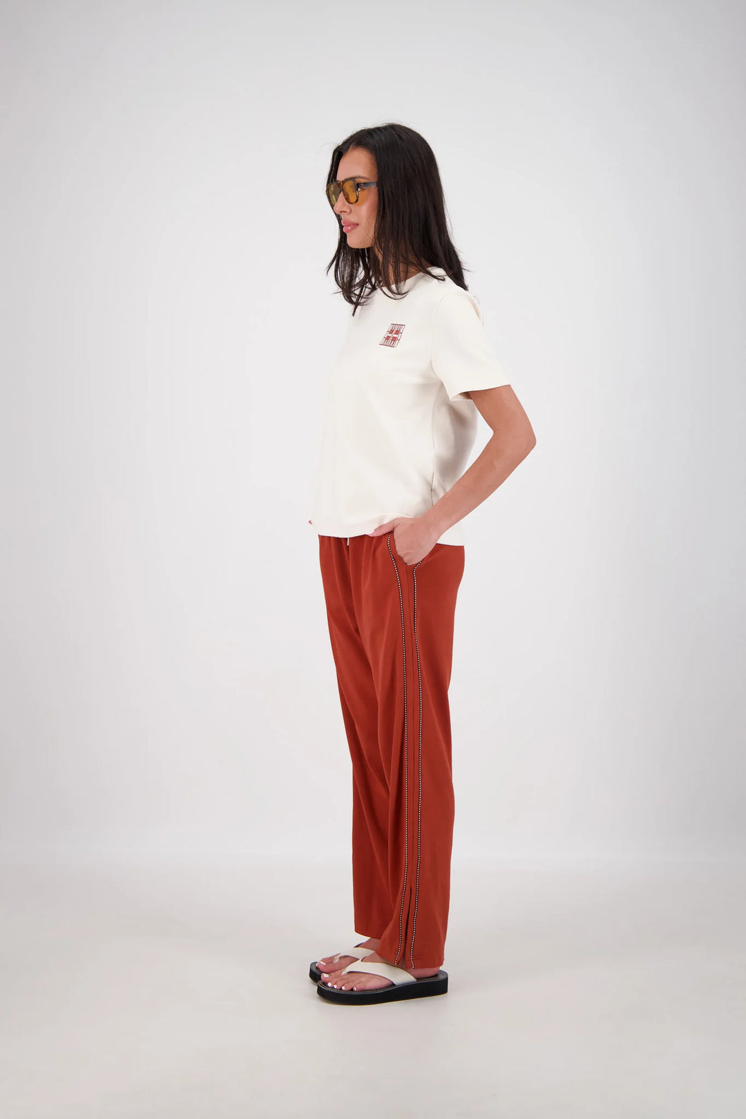 JASMINE ALEXA Womens Manarola Trackpant in Oatmeal, WOMENS TRACK PANTS, JASMINE ALEXA, Elwood 101