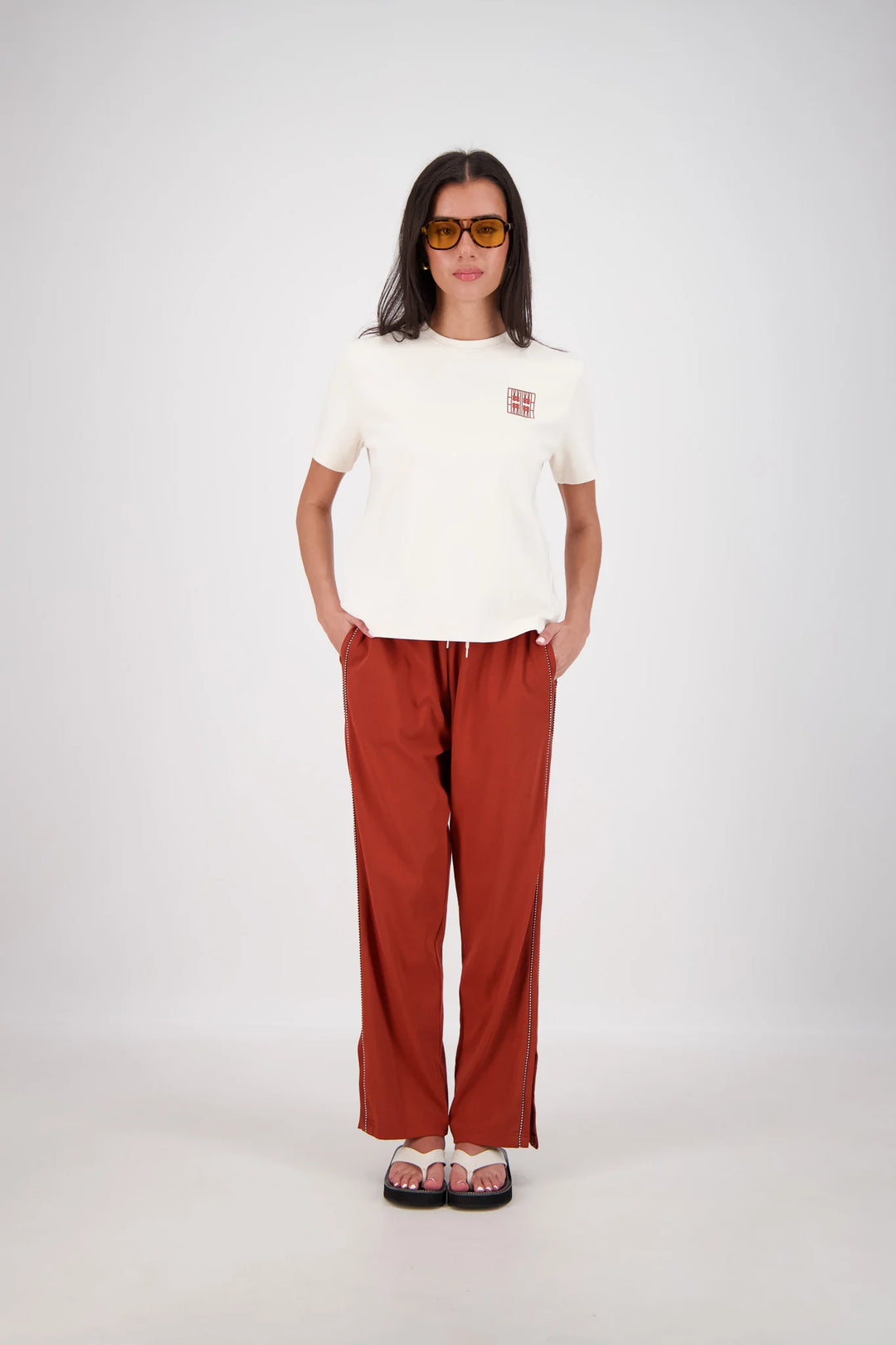 JASMINE ALEXA Womens Manarola Trackpant in Oatmeal, WOMENS TRACK PANTS, JASMINE ALEXA, Elwood 101