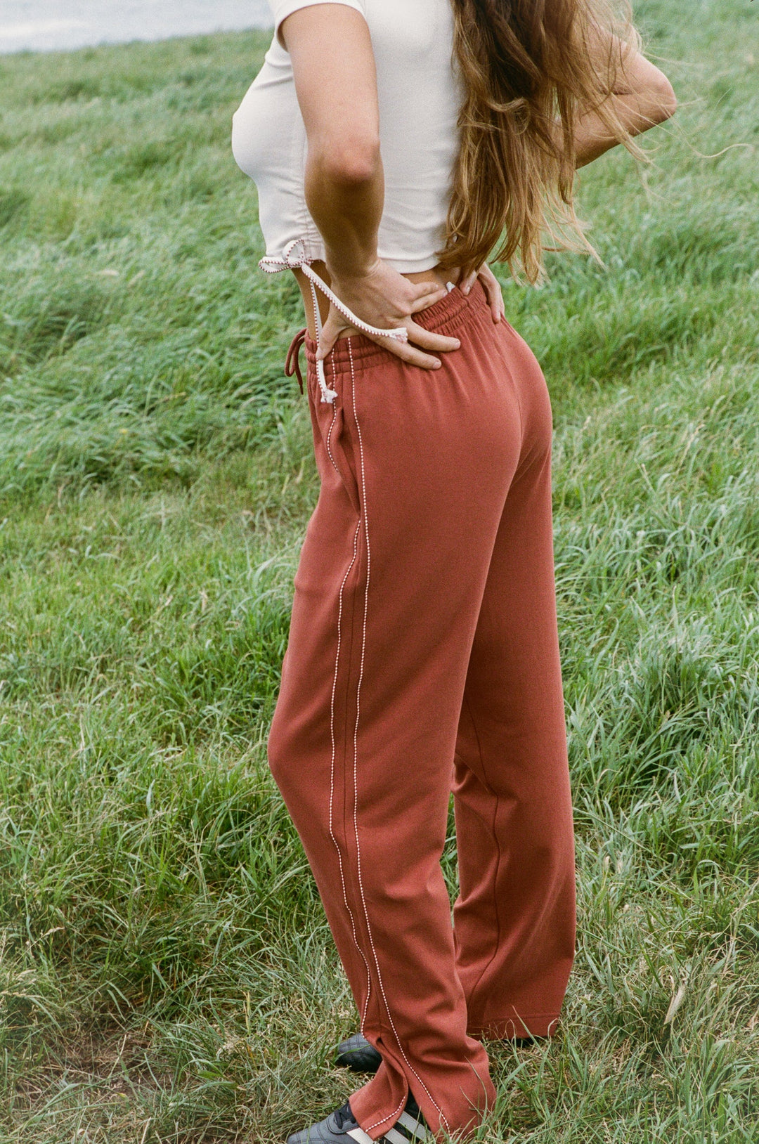 JASMINE ALEXA Womens Manarola Trackpant in Tobacco, WOMENS TRACK PANTS, JASMINE ALEXA, Elwood 101