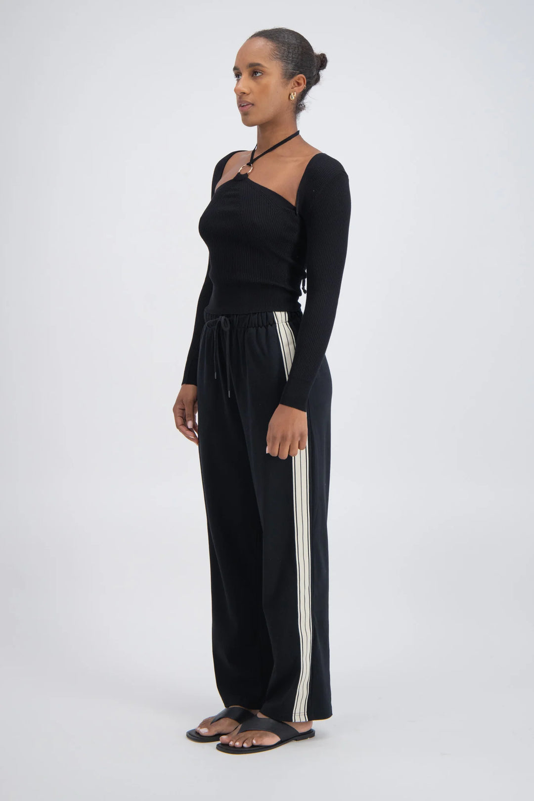 JASMINE ALEXA Womens Panarea Trackpant Black, WOMENS TRACK PANTS, JASMINE ALEXA, Elwood 101