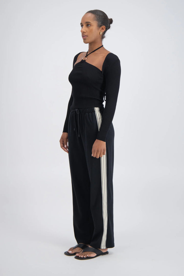 JASMINE ALEXA Womens Panarea Trackpant Black, WOMENS TRACK PANTS, JASMINE ALEXA, Elwood 101