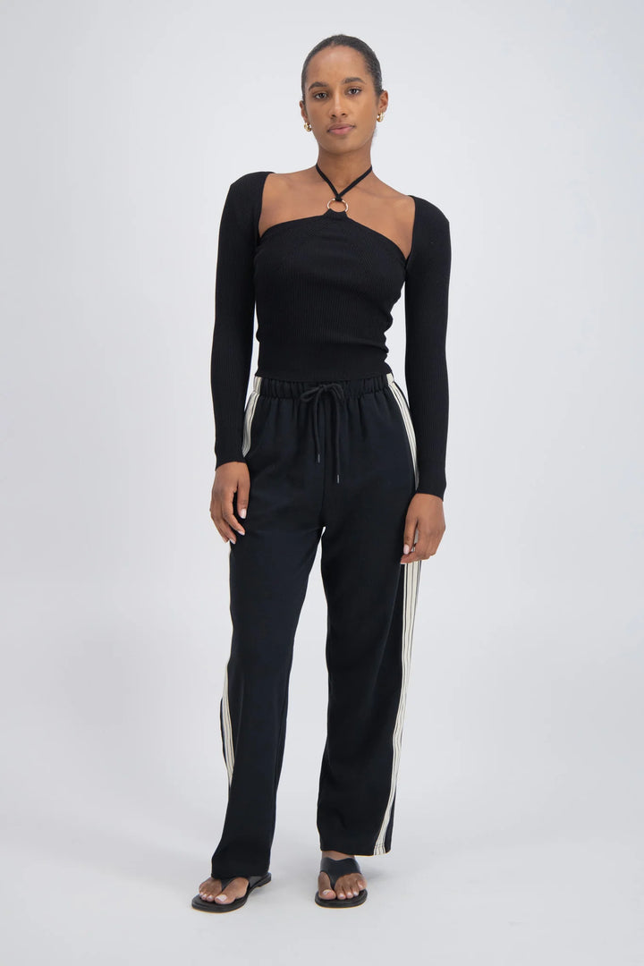 JASMINE ALEXA Womens Panarea Trackpant Black, WOMENS TRACK PANTS, JASMINE ALEXA, Elwood 101