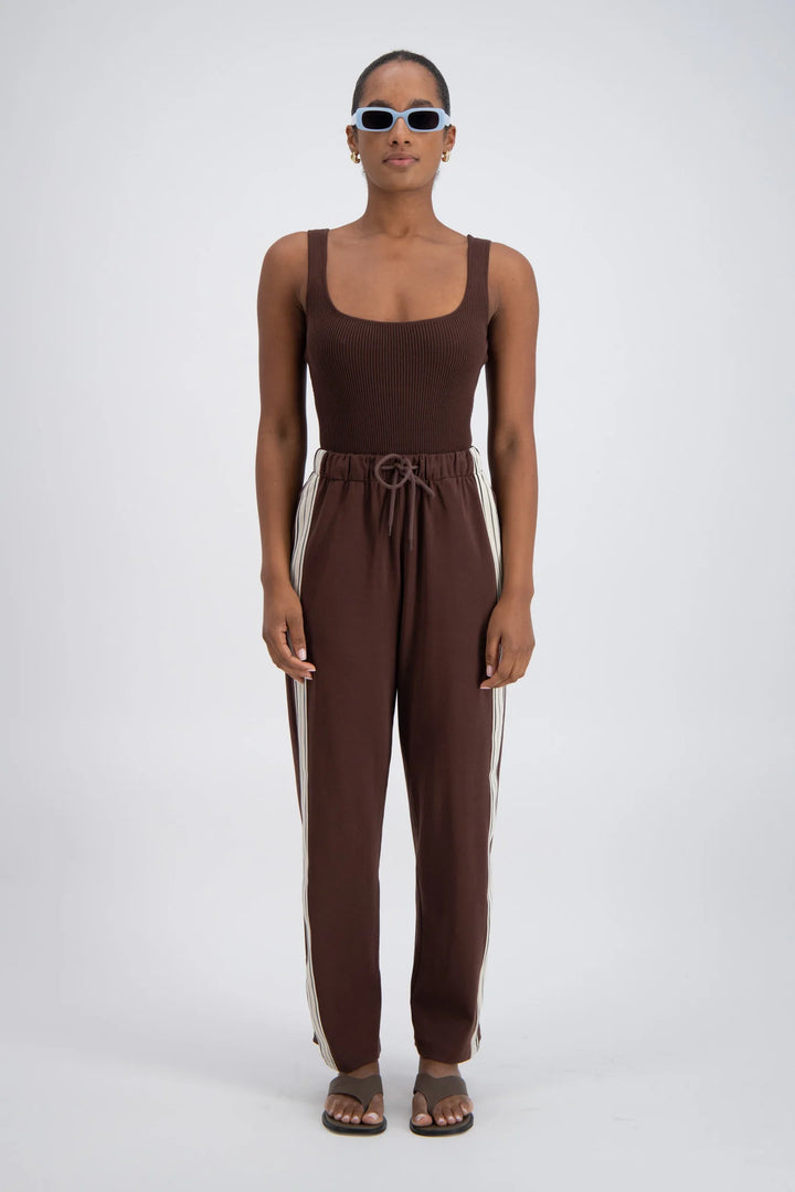 JASMINE ALEXA Womens Panarea Trackpant Brown, WOMENS TRACK PANTS, JASMINE ALEXA, Elwood 101