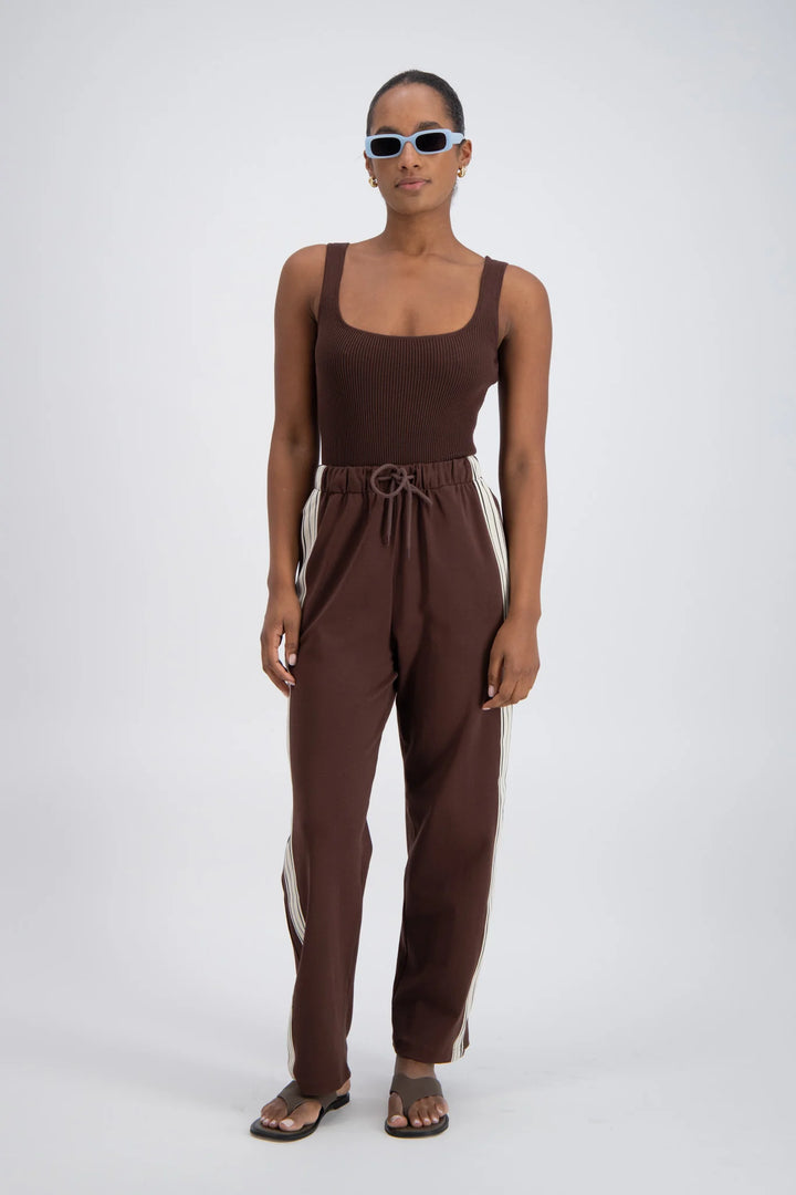 JASMINE ALEXA Womens Panarea Trackpant Brown, WOMENS TRACK PANTS, JASMINE ALEXA, Elwood 101
