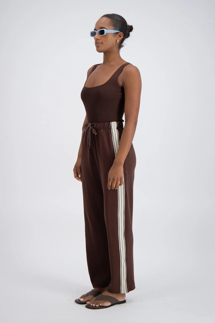 JASMINE ALEXA Womens Panarea Trackpant Brown, WOMENS TRACK PANTS, JASMINE ALEXA, Elwood 101