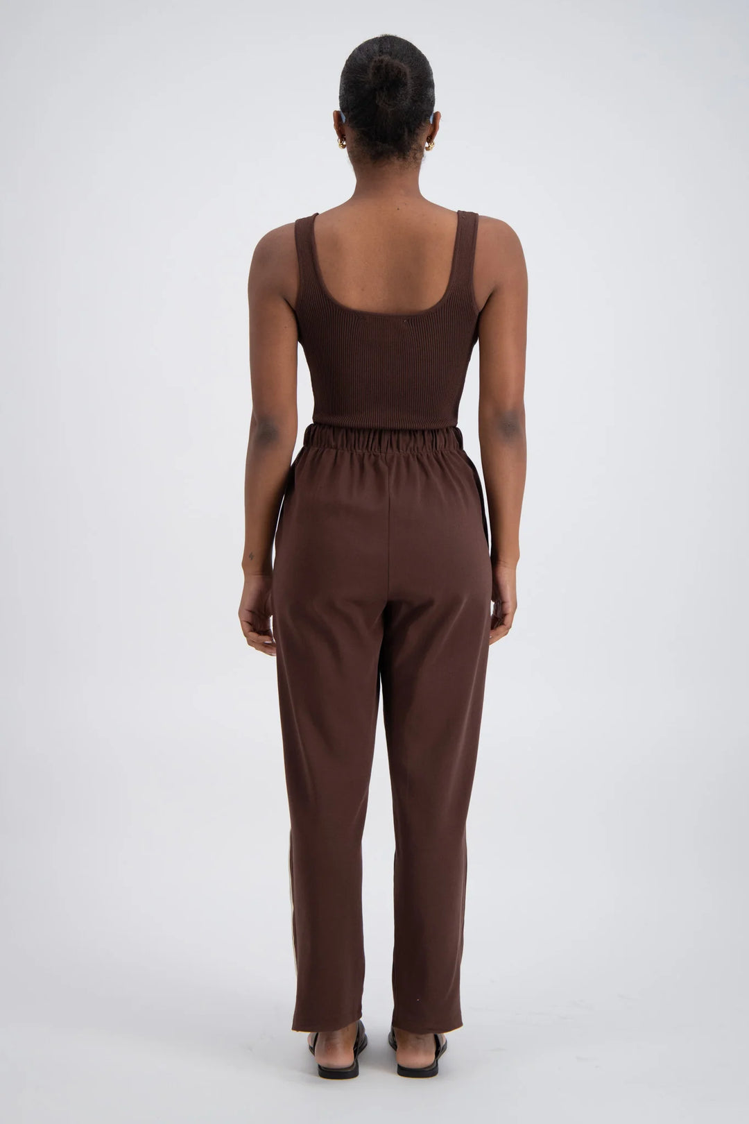 JASMINE ALEXA Womens Panarea Trackpant Brown, WOMENS TRACK PANTS, JASMINE ALEXA, Elwood 101