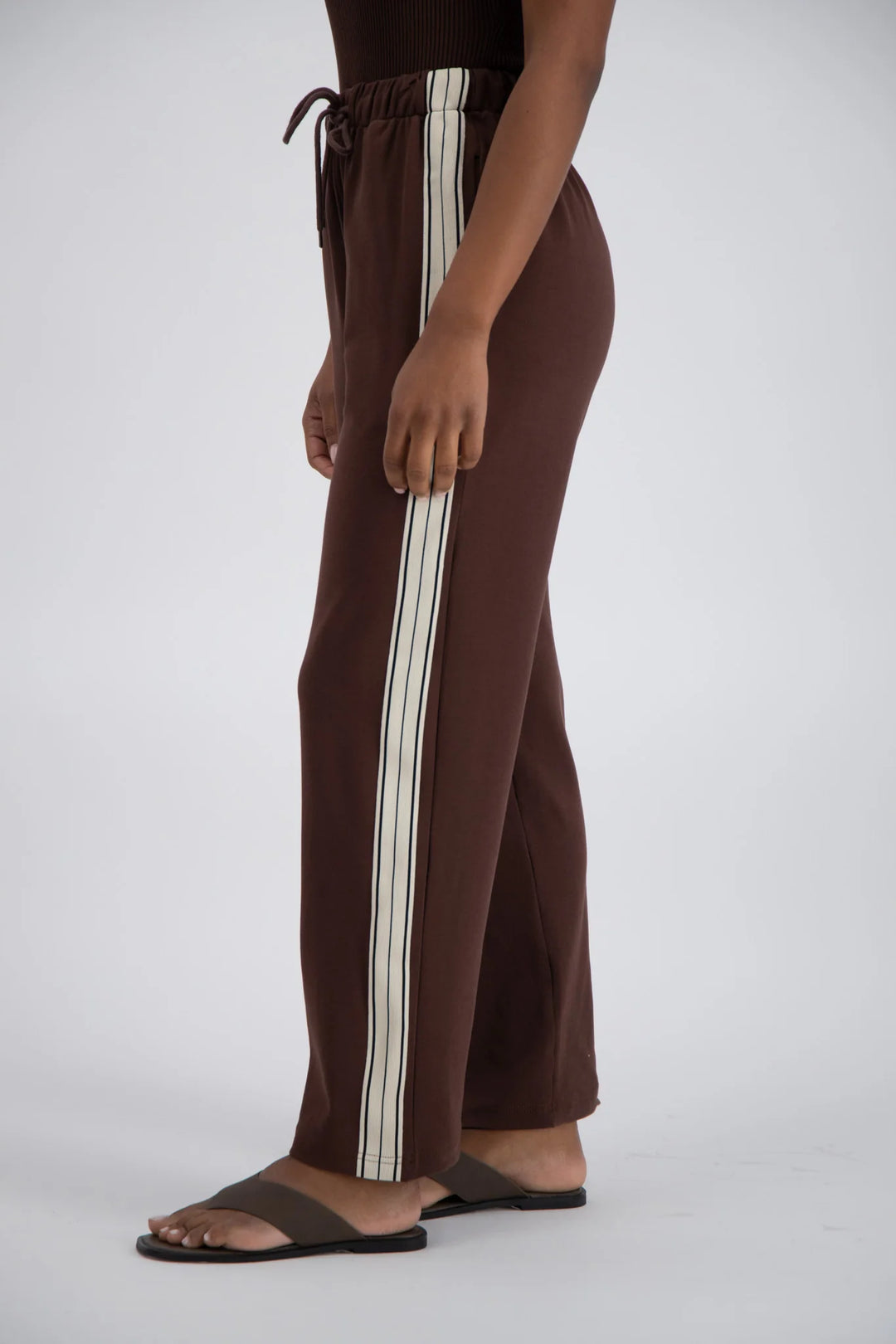 JASMINE ALEXA Womens Panarea Trackpant Brown, WOMENS TRACK PANTS, JASMINE ALEXA, Elwood 101