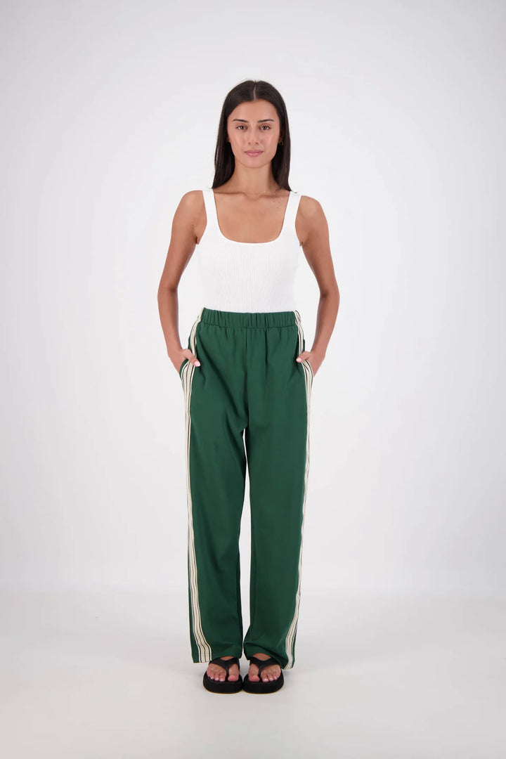 JASMINE ALEXA Womens Panarea Trackpants Forest Green, WOMENS TRACK PANTS, JASMINE ALEXA, Elwood 101