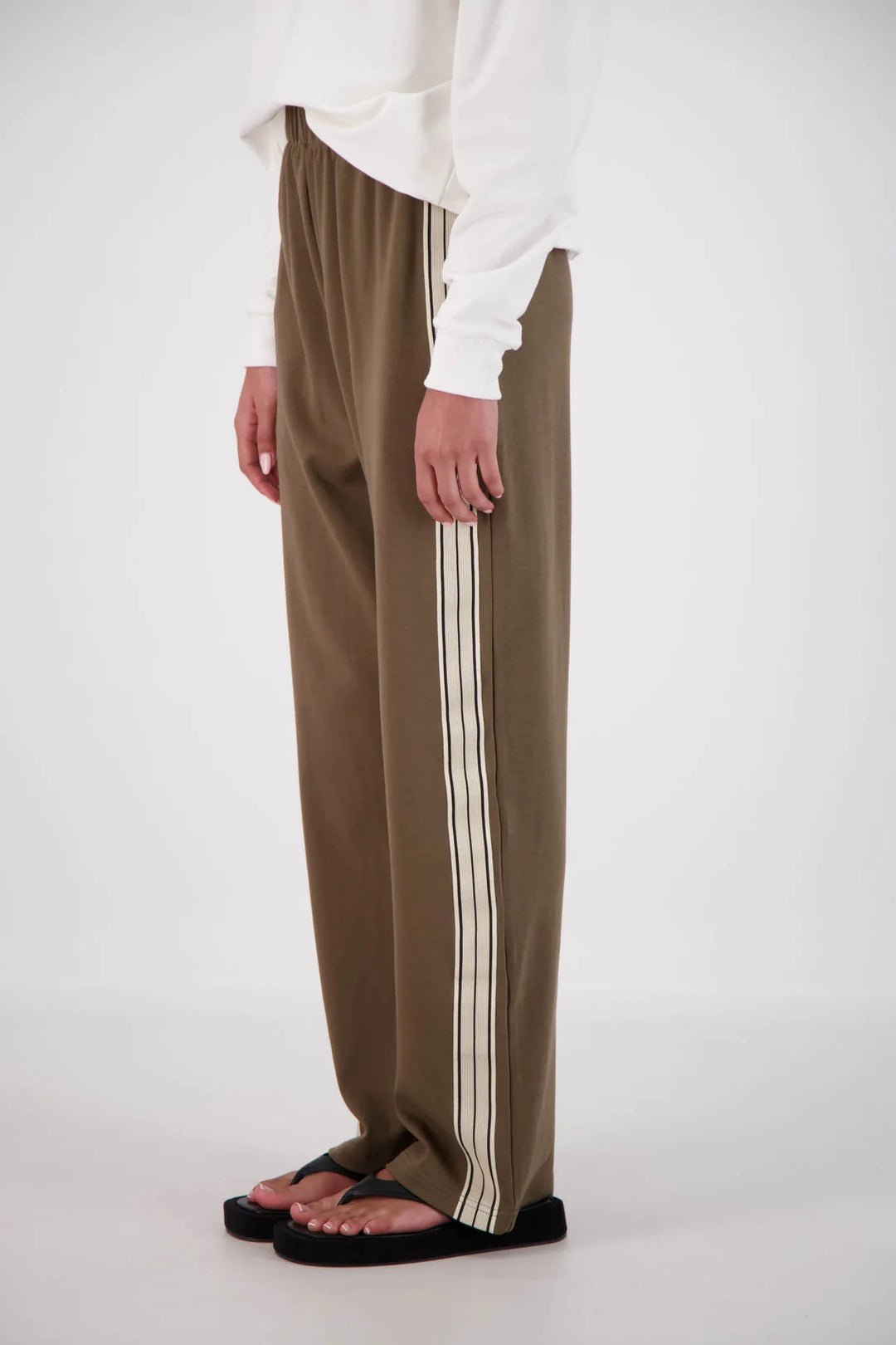 JASMINE ALEXA Womens Panarea Trackpants Olive, WOMENS TRACK PANTS, JASMINE ALEXA, Elwood 101