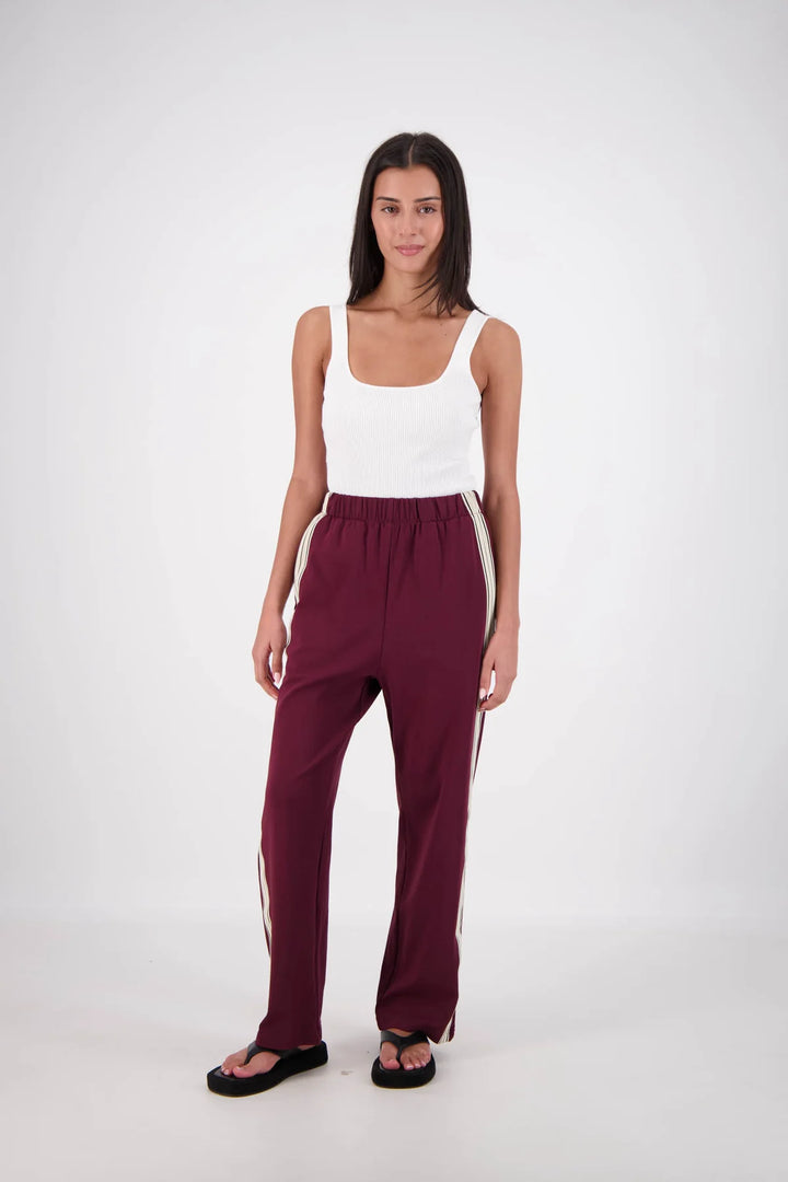 JASMINE ALEXA Womens Panarea Trackpants Plum, WOMENS TRACK PANTS, JASMINE ALEXA, Elwood 101