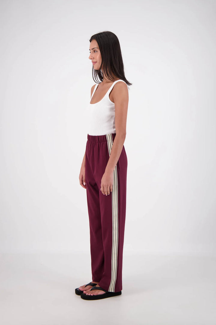 JASMINE ALEXA Womens Panarea Trackpants Plum, WOMENS TRACK PANTS, JASMINE ALEXA, Elwood 101