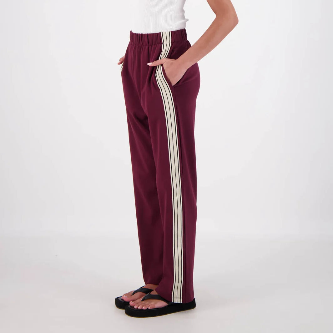 JASMINE ALEXA Womens Panarea Trackpants Plum, WOMENS TRACK PANTS, JASMINE ALEXA, Elwood 101
