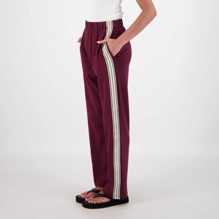 JASMINE ALEXA Womens Panarea Trackpants Plum, WOMENS TRACK PANTS, JASMINE ALEXA, Elwood 101