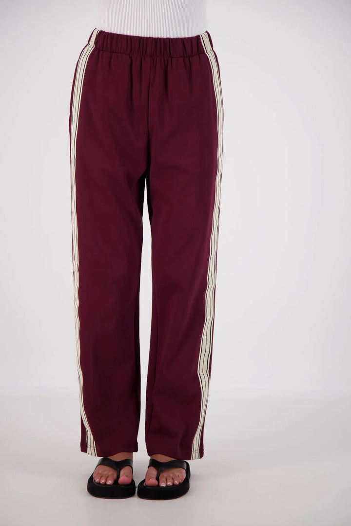 JASMINE ALEXA Womens Panarea Trackpants Plum, WOMENS TRACK PANTS, JASMINE ALEXA, Elwood 101