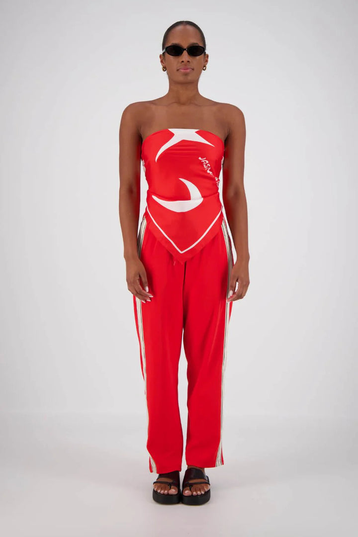 JASMINE ALEXA Womens Panarea Trackpant Red, WOMENS TRACK PANTS, JASMINE ALEXA, Elwood 101