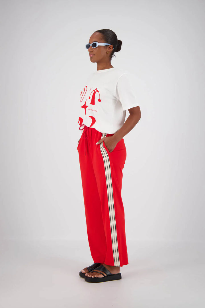 JASMINE ALEXA Womens Panarea Trackpant Red, WOMENS TRACK PANTS, JASMINE ALEXA, Elwood 101