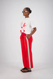 JASMINE ALEXA Womens Panarea Trackpant Red, WOMENS TRACK PANTS, JASMINE ALEXA, Elwood 101