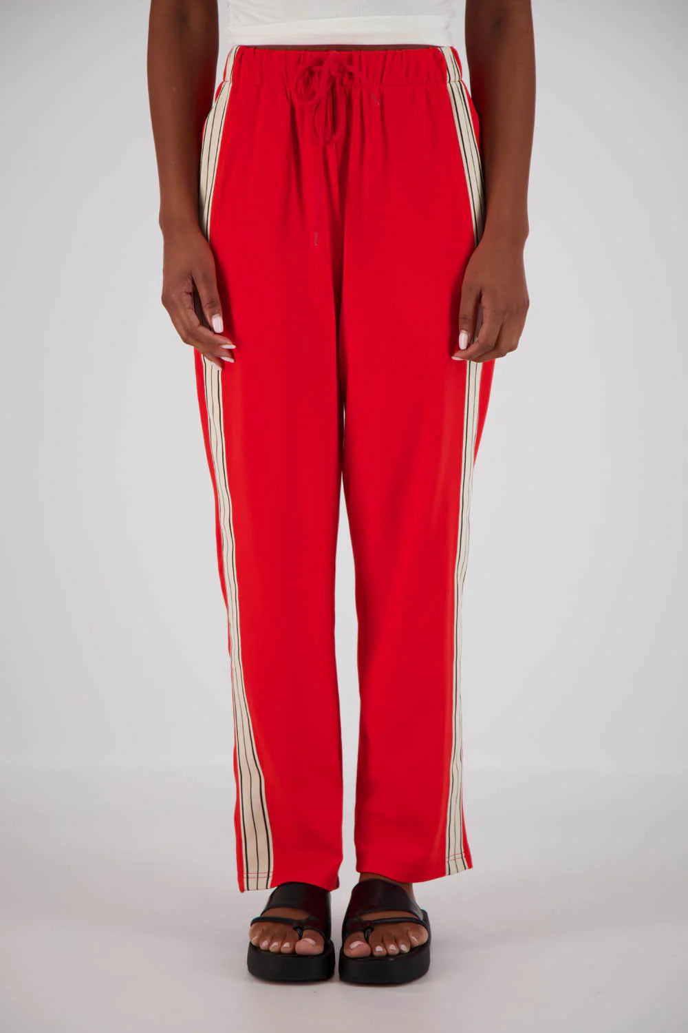 JASMINE ALEXA Womens Panarea Trackpant Red, WOMENS TRACK PANTS, JASMINE ALEXA, Elwood 101