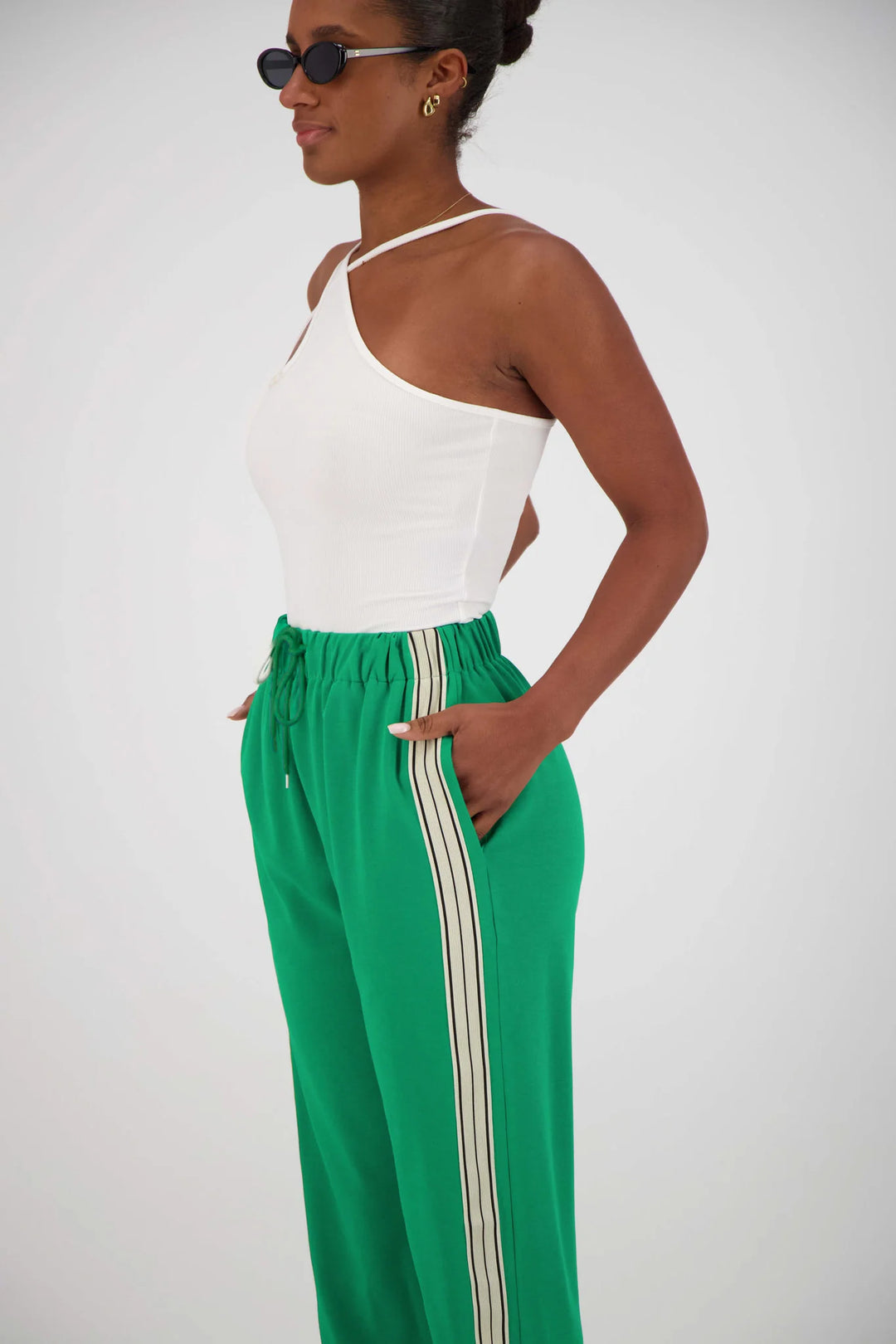 JASMINE ALEXA Panarea Trackpant in Green, WOMENS TRACK PANTS, JASMINE ALEXA, Elwood 101