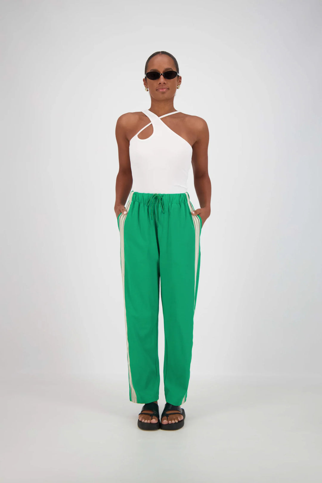JASMINE ALEXA Panarea Trackpant in Green, WOMENS TRACK PANTS, JASMINE ALEXA, Elwood 101