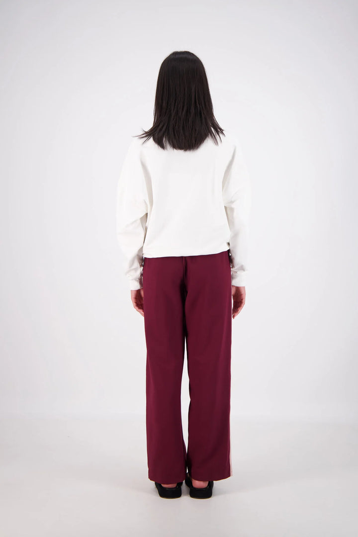 JASMINE ALEXA Womens Relaxed Crew Neck Sweatshirt in White
