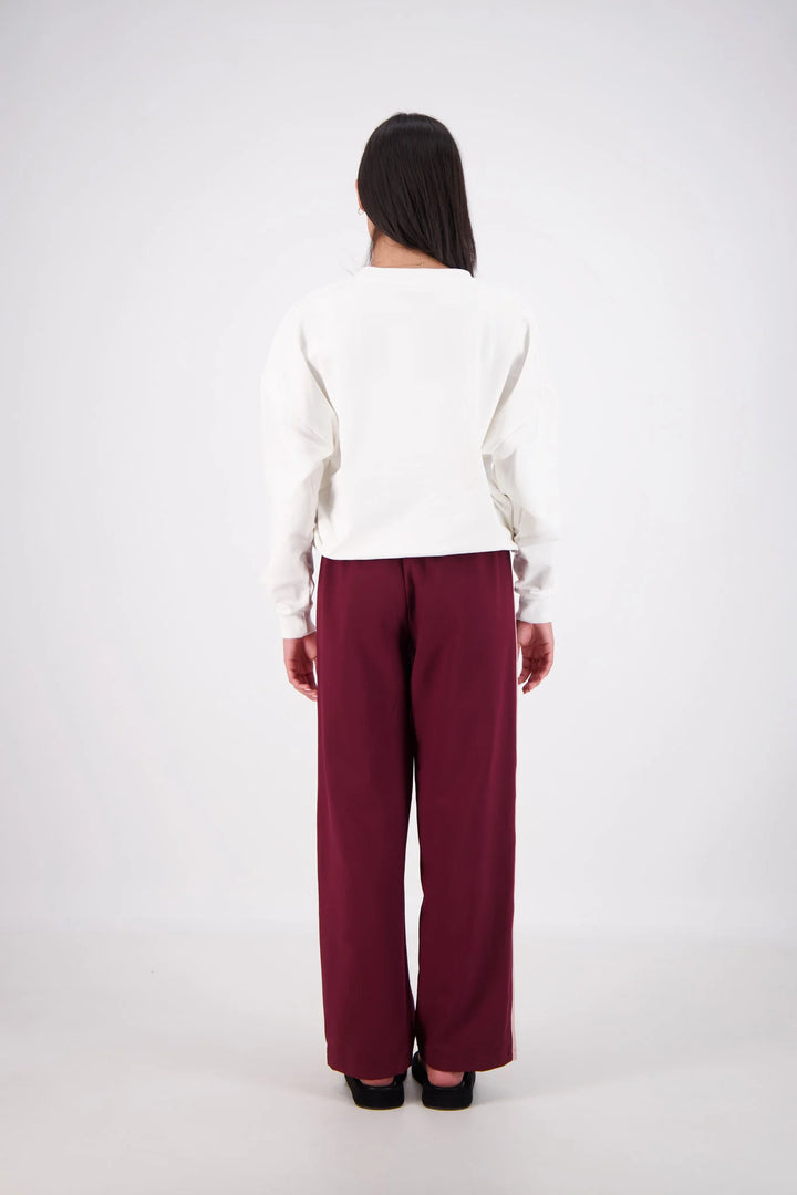 JASMINE ALEXA Womens Relaxed Crew Neck Sweatshirt in White