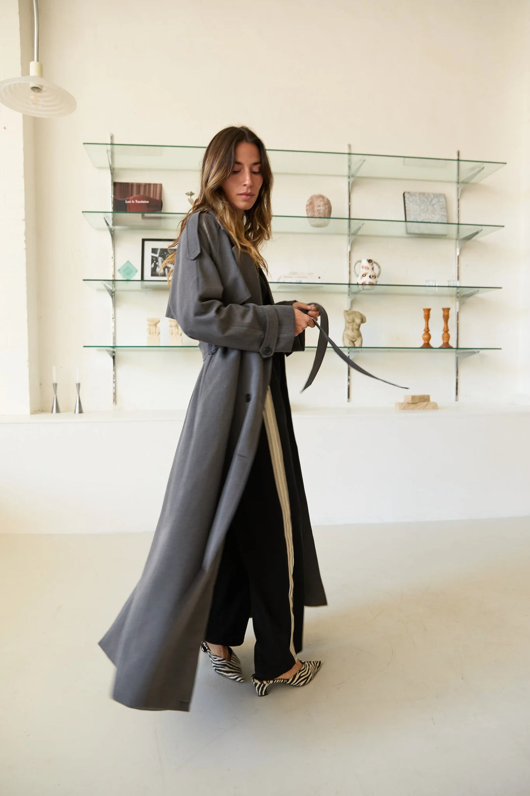 JASMINE ALEXA Womens Serena Trench in Steel Grey, WOMENS COATS & JACKETS, JASMINE ALEXA, Elwood 101