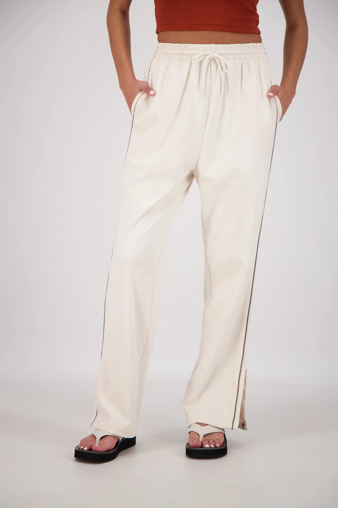 JASMINE ALEXA Womens Manarola Trackpant in Oatmeal, WOMENS TRACK PANTS, JASMINE ALEXA, Elwood 101