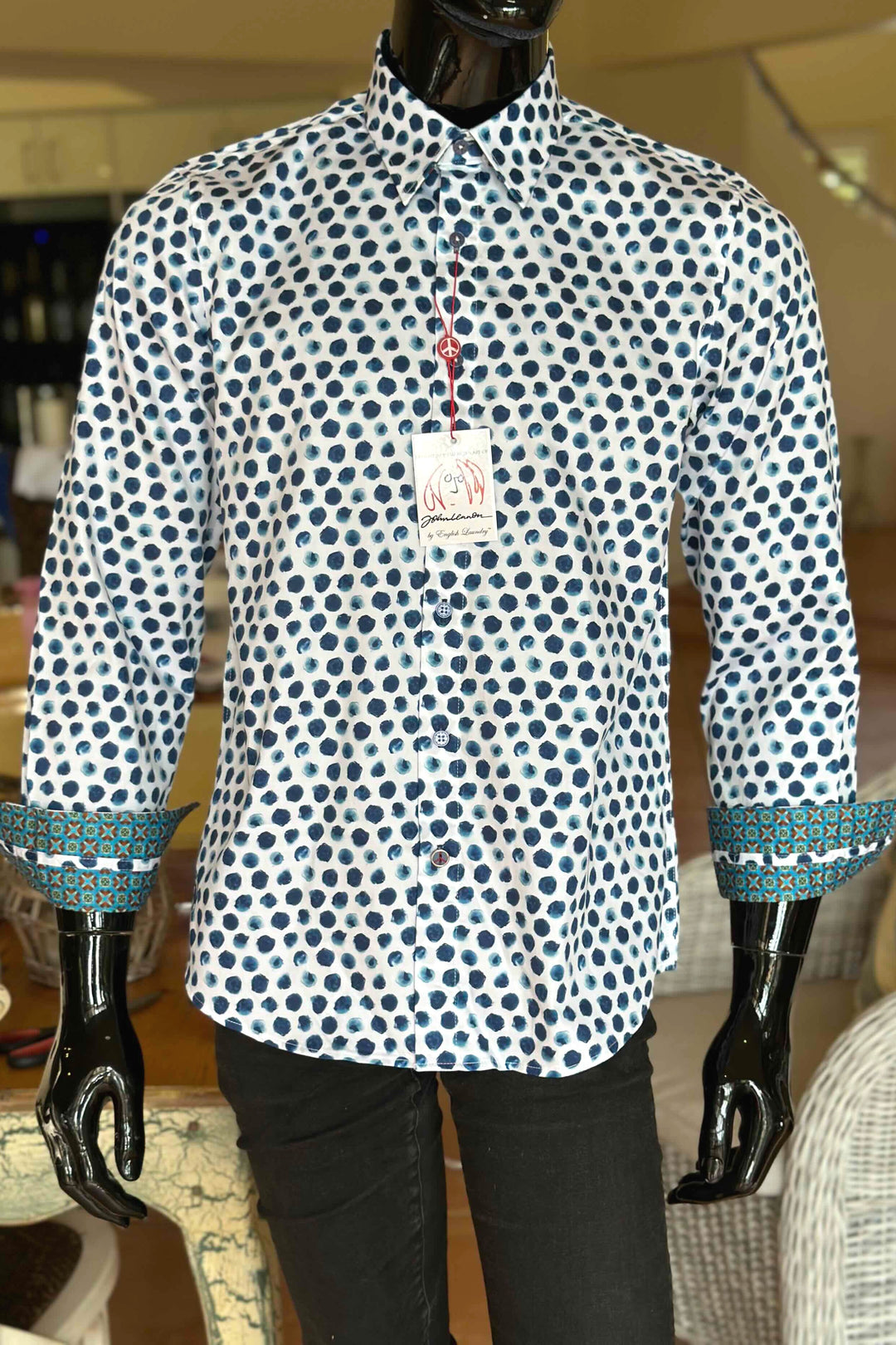 JOHN LENNON Mens Aveley Long Sleeve Shirt - White, MENS SHIRTS, JOHN LENNON, Elwood 101