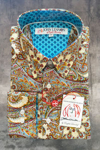 JOHN LENNON Mens Blyth Long Sleeve Paisley Shirt - Multi, MENS SHIRTS, JOHN LENNON, Elwood 101