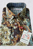 JOHN LENNON Mens Bradbury Long Sleeve Paisley Shirt - Plum