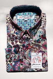 JOHN LENNON Mens Clifton Long Sleeve Shirt - White Floral Paisley, MENS SHIRTS, JOHN LENNON, Elwood 101