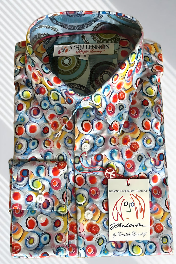 JOHN LENNON Mens Cruzon Long Sleeve Shirt - Multi, MENS SHIRTS, JOHN LENNON, Elwood 101