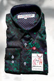 JOHN LENNON Mens Flixton Long Sleeve Shirt - Storm Green, MENS SHIRTS, JOHN LENNON, Elwood 101