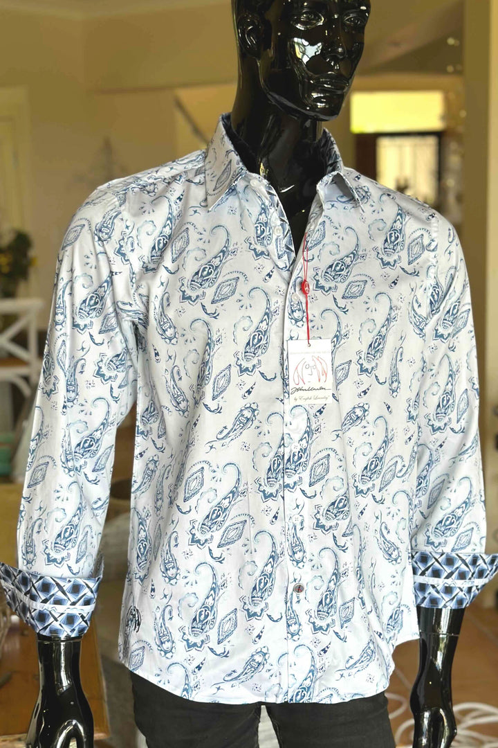 JOHN LENNON Mens Hampton Long Sleeve Shirt - White, MENS SHIRTS, JOHN LENNON, Elwood 101