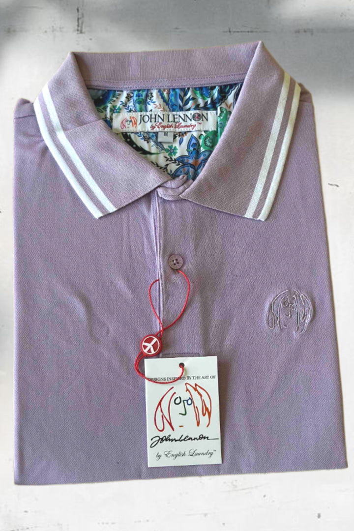 JOHN LENNON Mens Liam Polo Shirt - Lilac, MENS SHIRTS, JOHN LENNON, Elwood 101