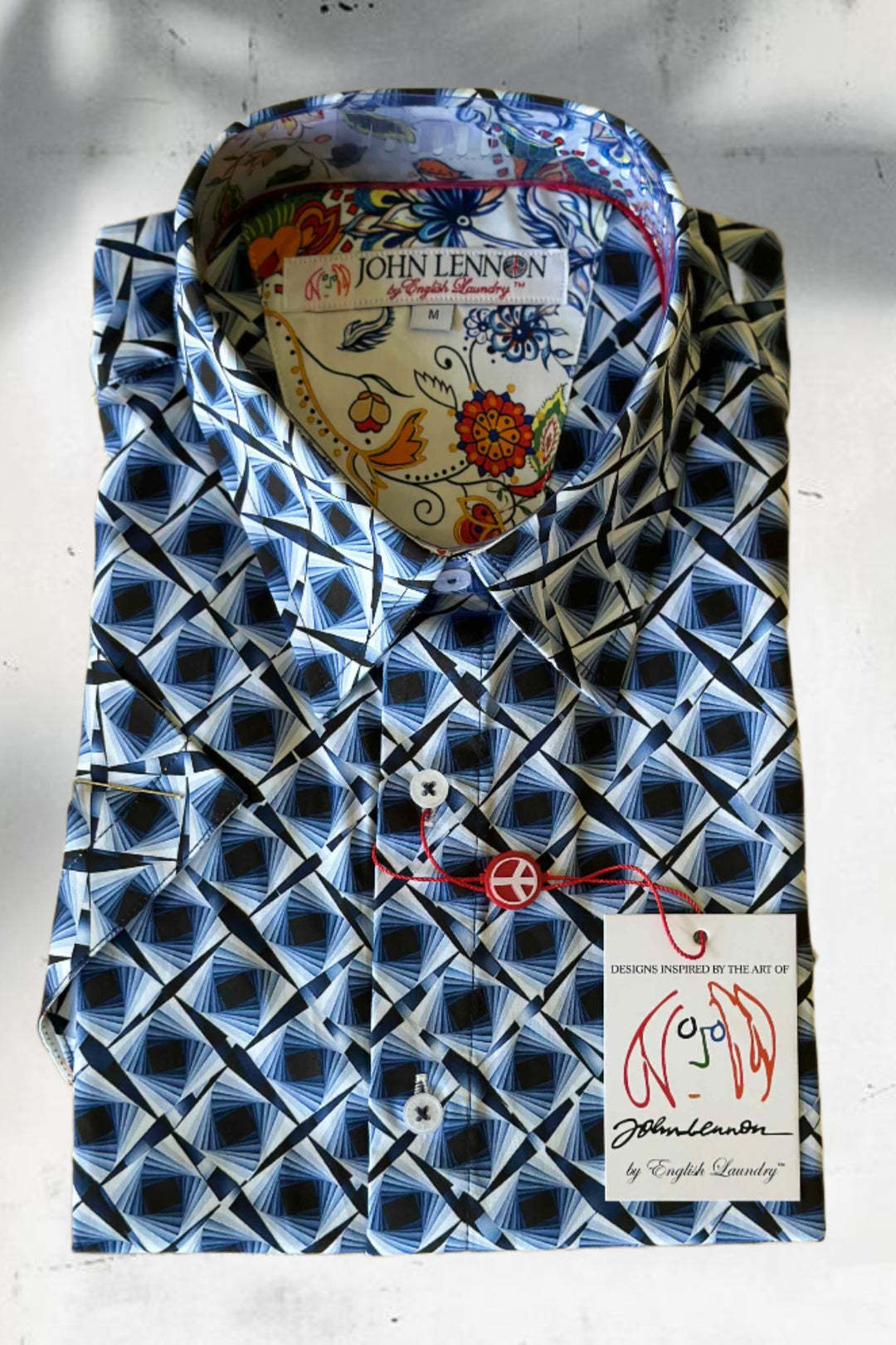 JOHN LENNON Mens Maldon Short Sleeve Shirt - Ocean, MENS SHIRTS, JOHN LENNON, Elwood 101