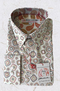 JOHN LENNON Mens Oxford Road Long Sleeve Shirt - Sand