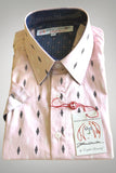JOHN LENNON Mens Whitney Town Short Sleeve Shirt - Pink, MENS SHIRTS, JOHN LENNON, Elwood 101